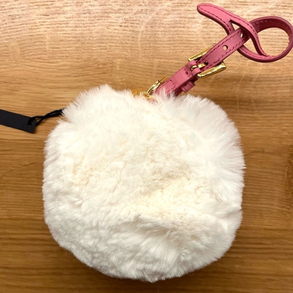 Prada fur heart bag charm/ coin purse - Picture 2 of 6